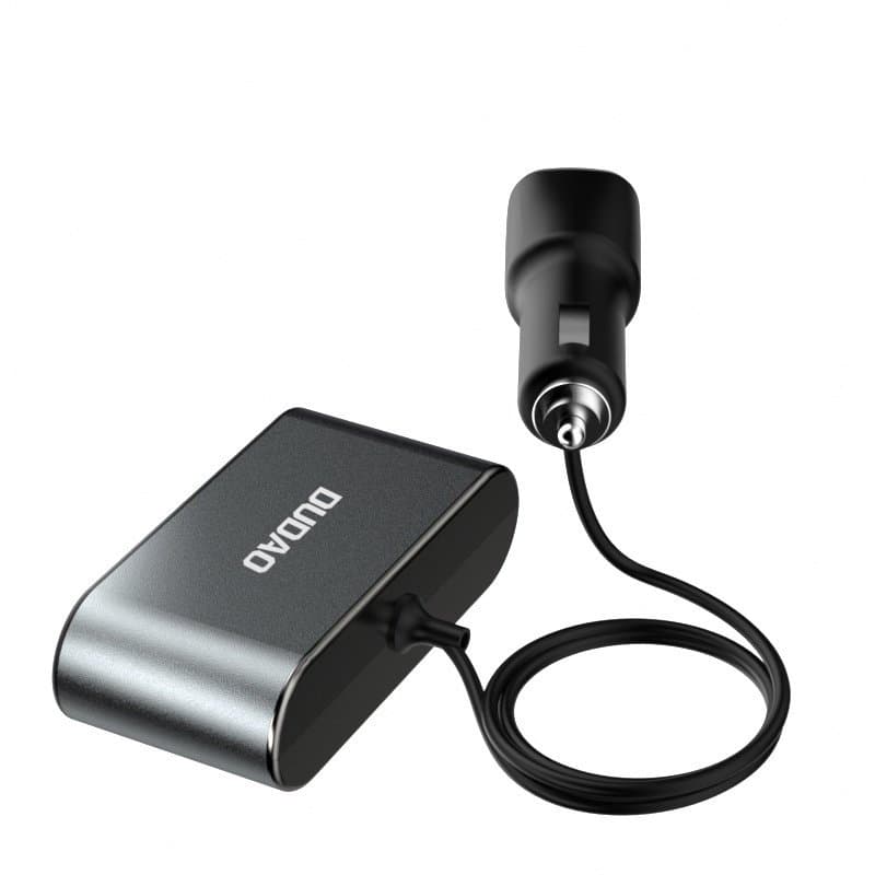 Dudao avtomobilski polnilnik 2x USB / 3x vtičnica vžigalnika (R1Pro) - črn 2