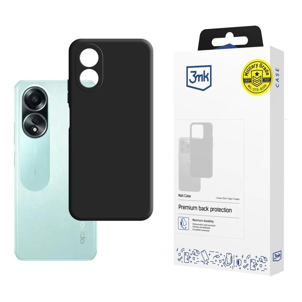 3mk Matt Case za Oppo A58 4G - črna