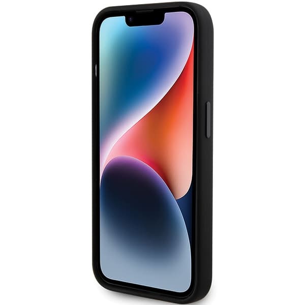 Karl Lagerfeld ovitek za iPhone 15 Pro - črn, silikonski 5