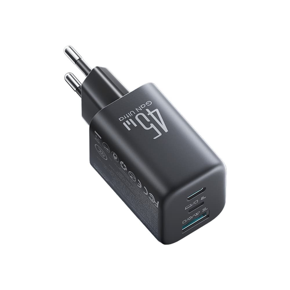 Joyroom JR-TO1 GaN 45W Polnilnik, USB-C + Lightning + USB-A, črn 5