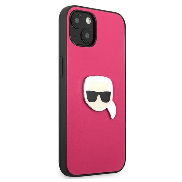 Ovitek Karl Lagerfeld Leather Ikonik za iPhone 13 mini, roza 4