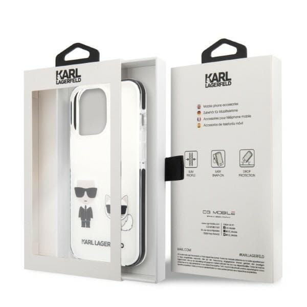 Karl Lagerfeld Choupette ovitek za iPhone 13 Pro Max, bel 8
