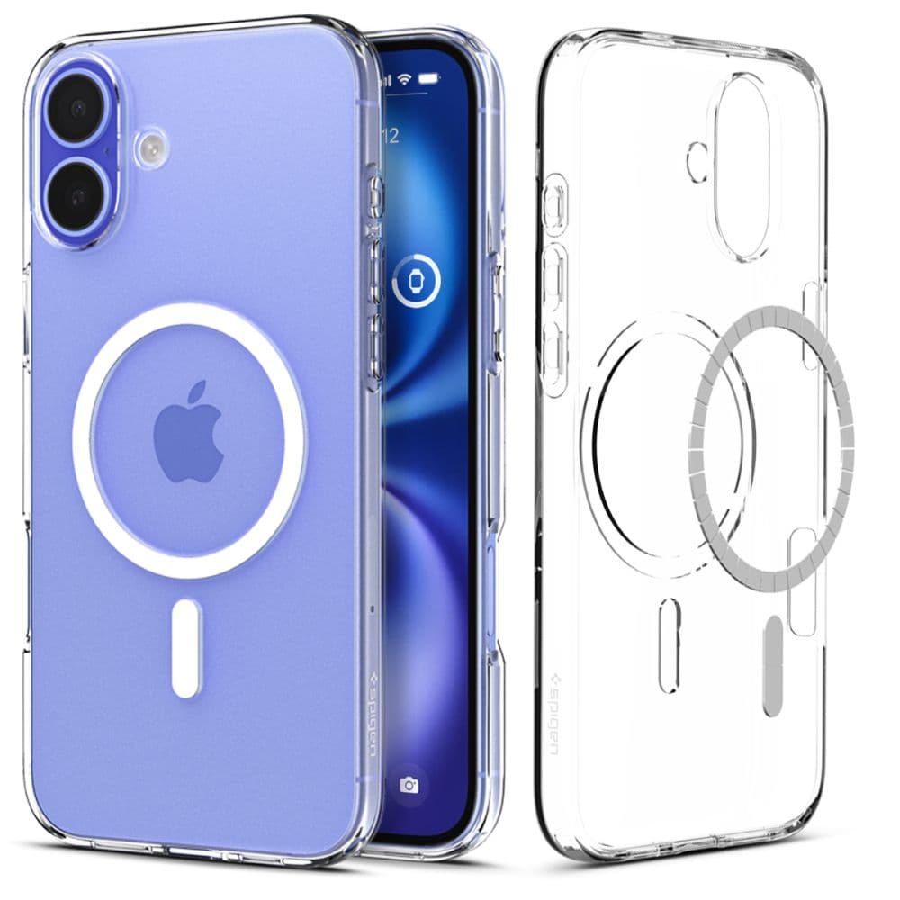 Ovitek Spigen Liquid Crystal Mag MagSafe za iPhone 16 - prozoren