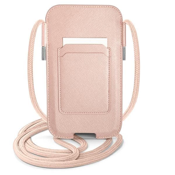 Torba za telefon Guess Saffiano Strap 6.7" - roza 2