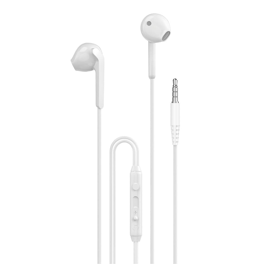 Dudao X3 žične slušalke v ušesa, 3.5mm minijack, bele