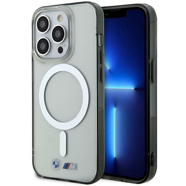 Ovitek BMW Silver Ring MagSafe za iPhone 14 Pro Max 6.7" transparenten