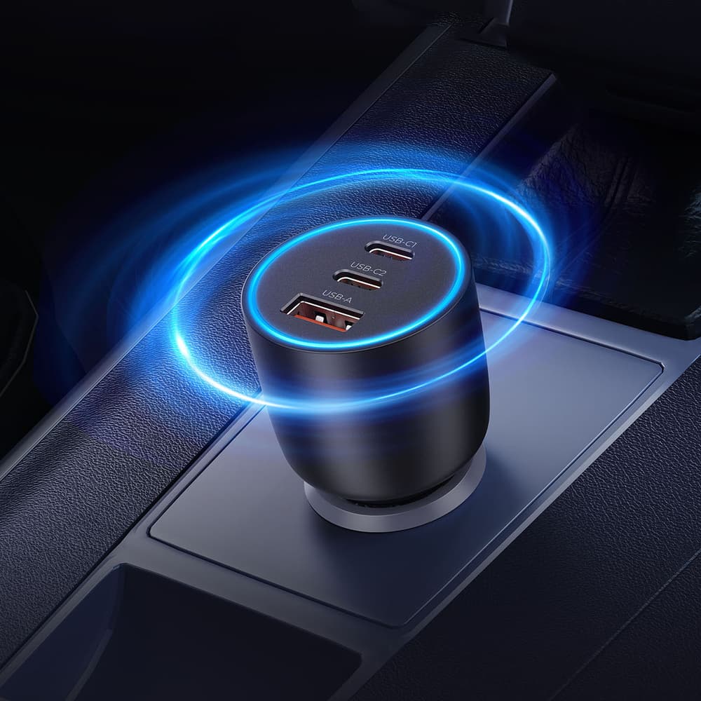 Orico PowerLink 165W avtomobilski polnilnik, USB-A + 2x USB-C - črn 8