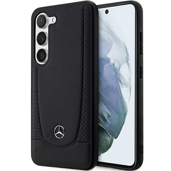 Ovitek Mercedes Leather Urban za Samsung Galaxy S23, črn