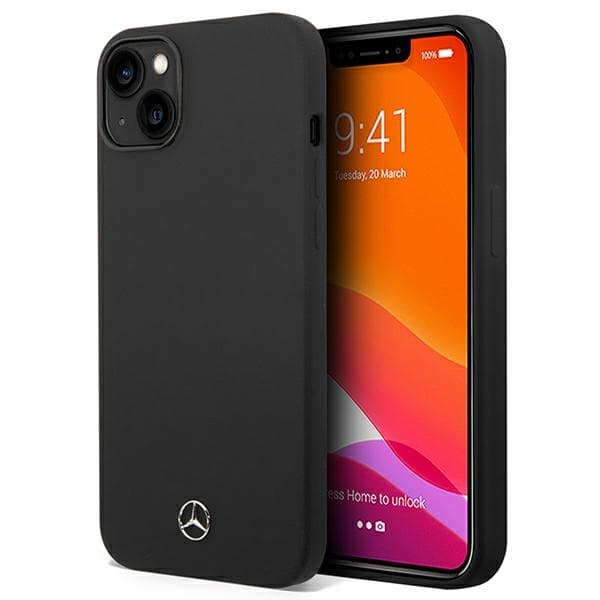 Mercedes silikonski ovitek za iPhone 14 Plus, črn