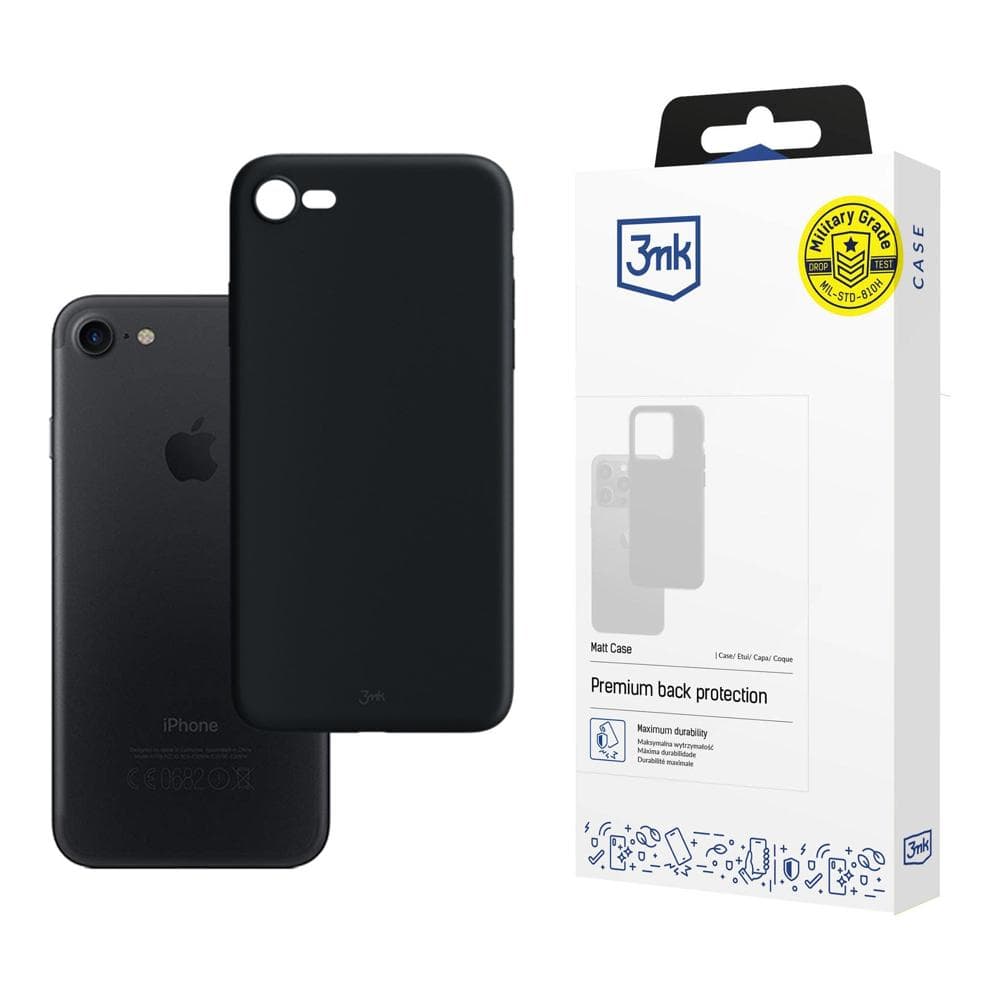 3mk Matt Case črno etui za Apple iPhone 7/8/SE 2020/2022