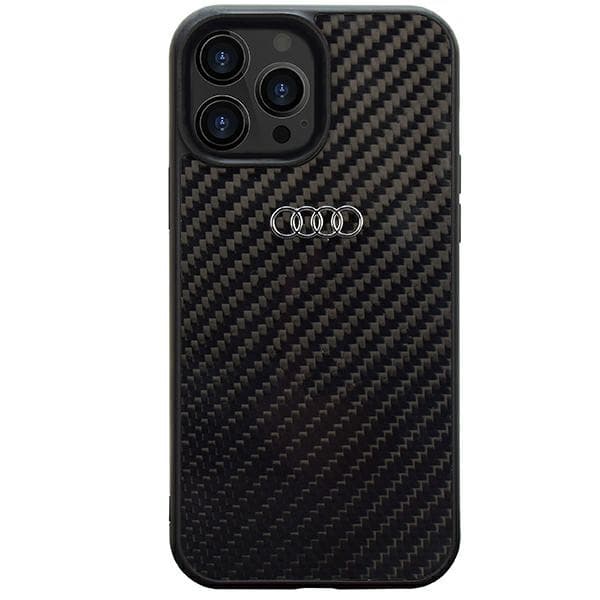 Ovitek Audi Carbon Fiber za iPhone 14 Pro Max - črn