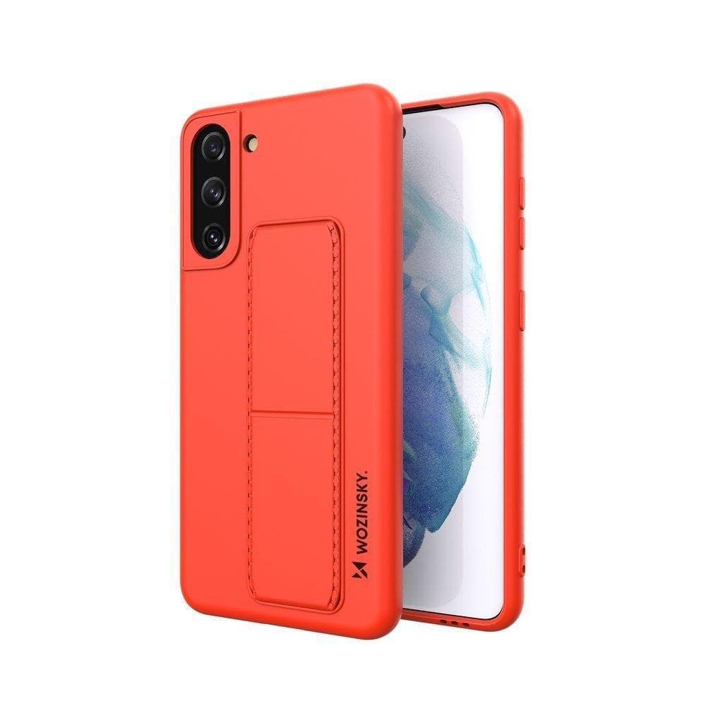 Wozinsky Kickstand ovitek za Samsung Galaxy S21+ 5G, rdeč