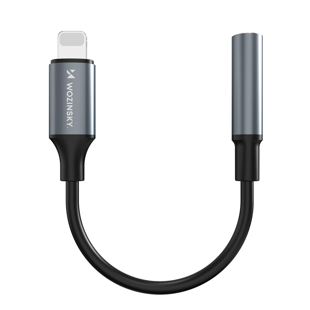 Wozinsky WALJ-01 Lightning na 3.5mm adapter (črn)