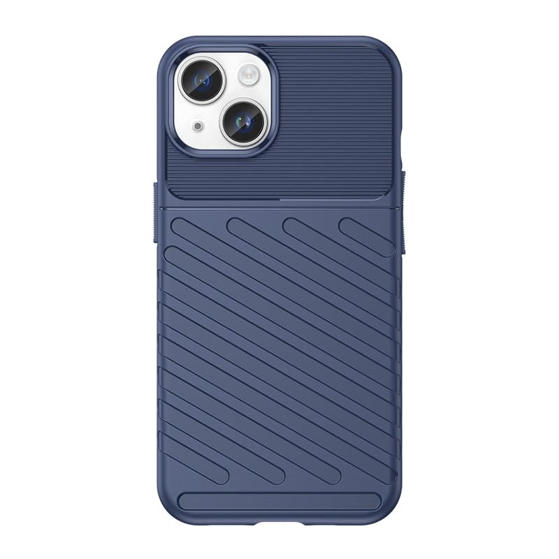 Oklepljen ovitek za iPhone 15 Plus Hurtel Thunder Case - moder