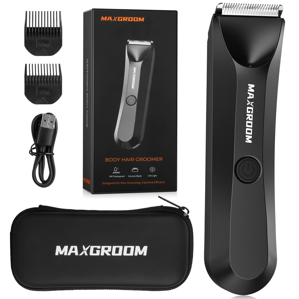 Večnamenski trimer MAXGROOM RFCD-9087 z LED lučko, črn