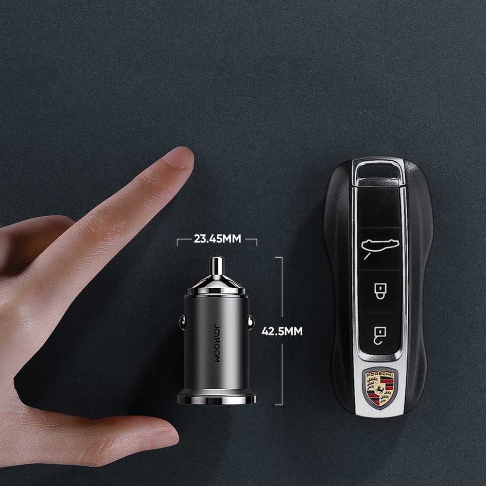 Joyroom C-A35 avto polnilec USB-C / USB 45W PD QC3.0 - siv 7
