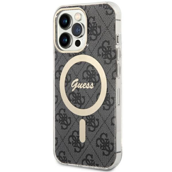 Ovitek Guess GUHMP13LH4STK za iPhone 13 Pro / 13 6.1" – črn 4G MagSafe