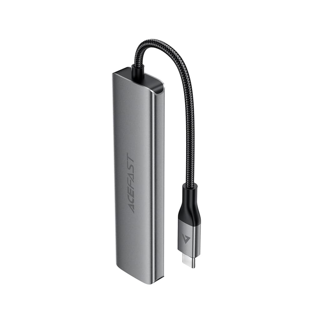 Acefast J18 USB-C Hub 6-v-1, HDMI 4K 60Hz, PD 90W, čitalnik kartic, siva 2