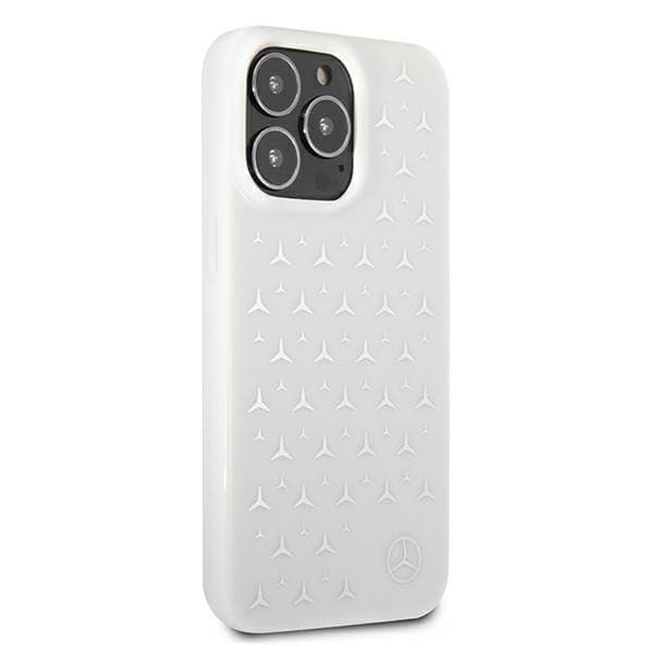 Ovitek Mercedes Silver Stars za iPhone 13 Pro Max, bel 4
