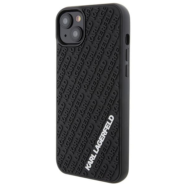 Karl Lagerfeld ovitek za iPhone 15 Plus, 3D Rubber Multi Logo, črn 2