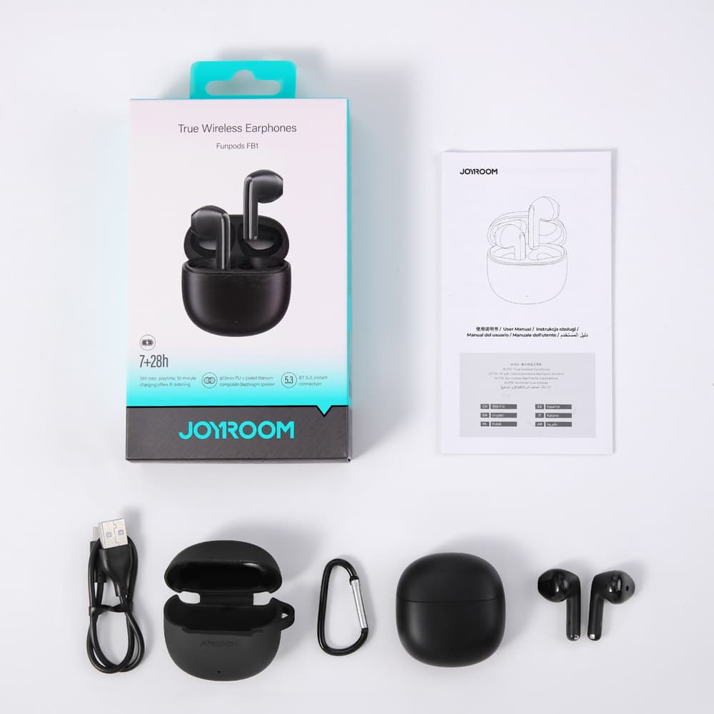 Joyroom JR-FB1 Funpods TWS slušalke, Bluetooth 6.0, črne 8