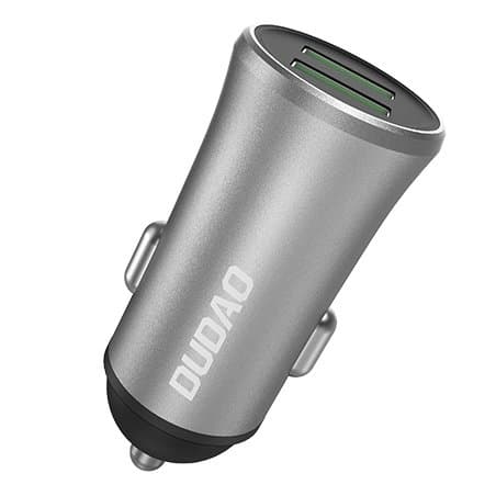 Pametni avto polnilnik Dudao 2x USB, 3.4A, srebrn
