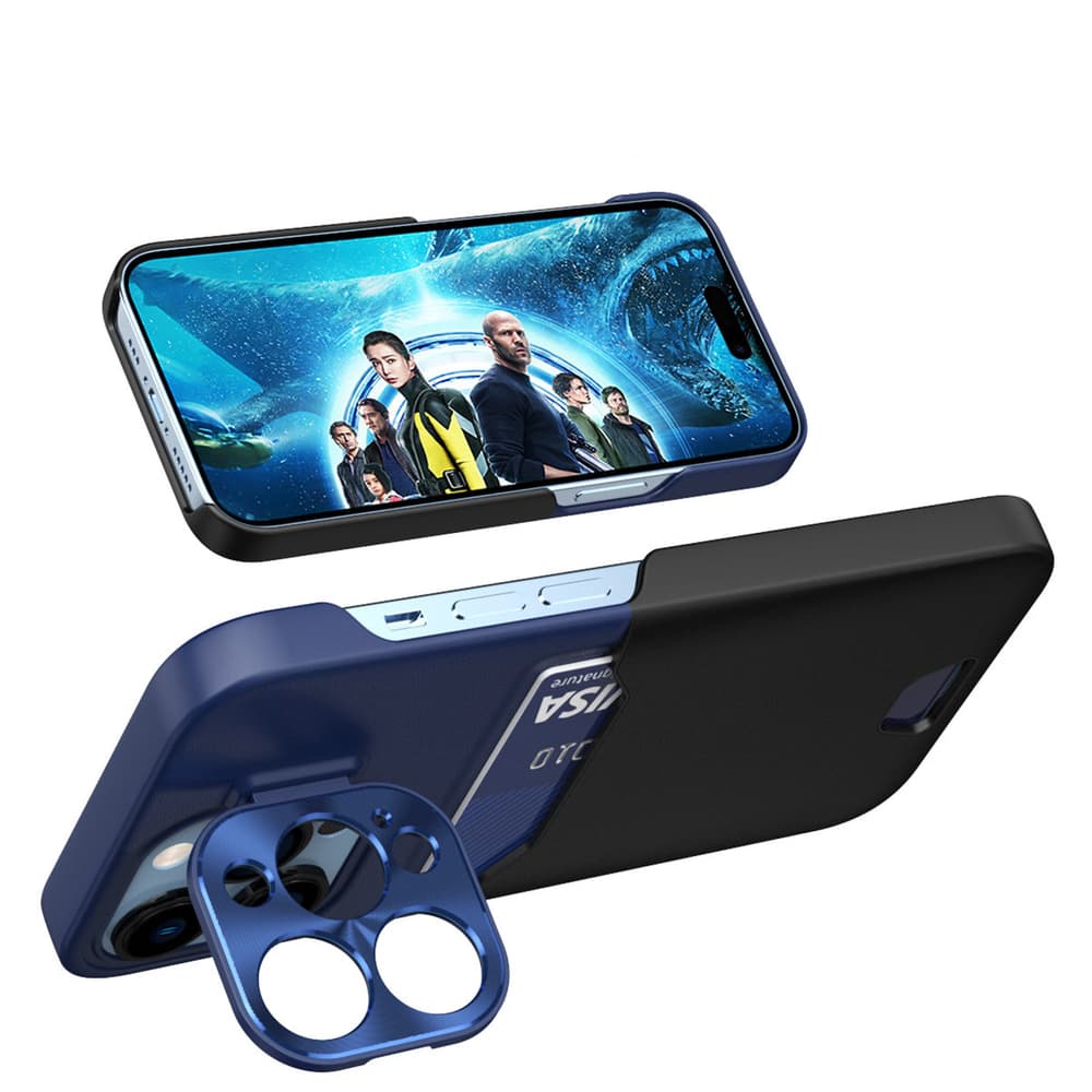Hurtel Leather Stand ovitek za Samsung Galaxy S23, moder 3