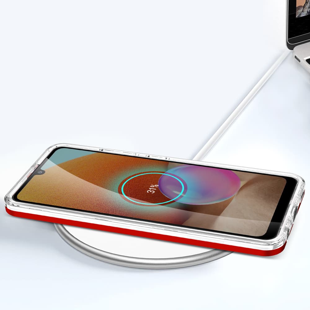 Hurtel ovitek Clear 3in1 za Samsung Galaxy A32 5G, rdeč 7