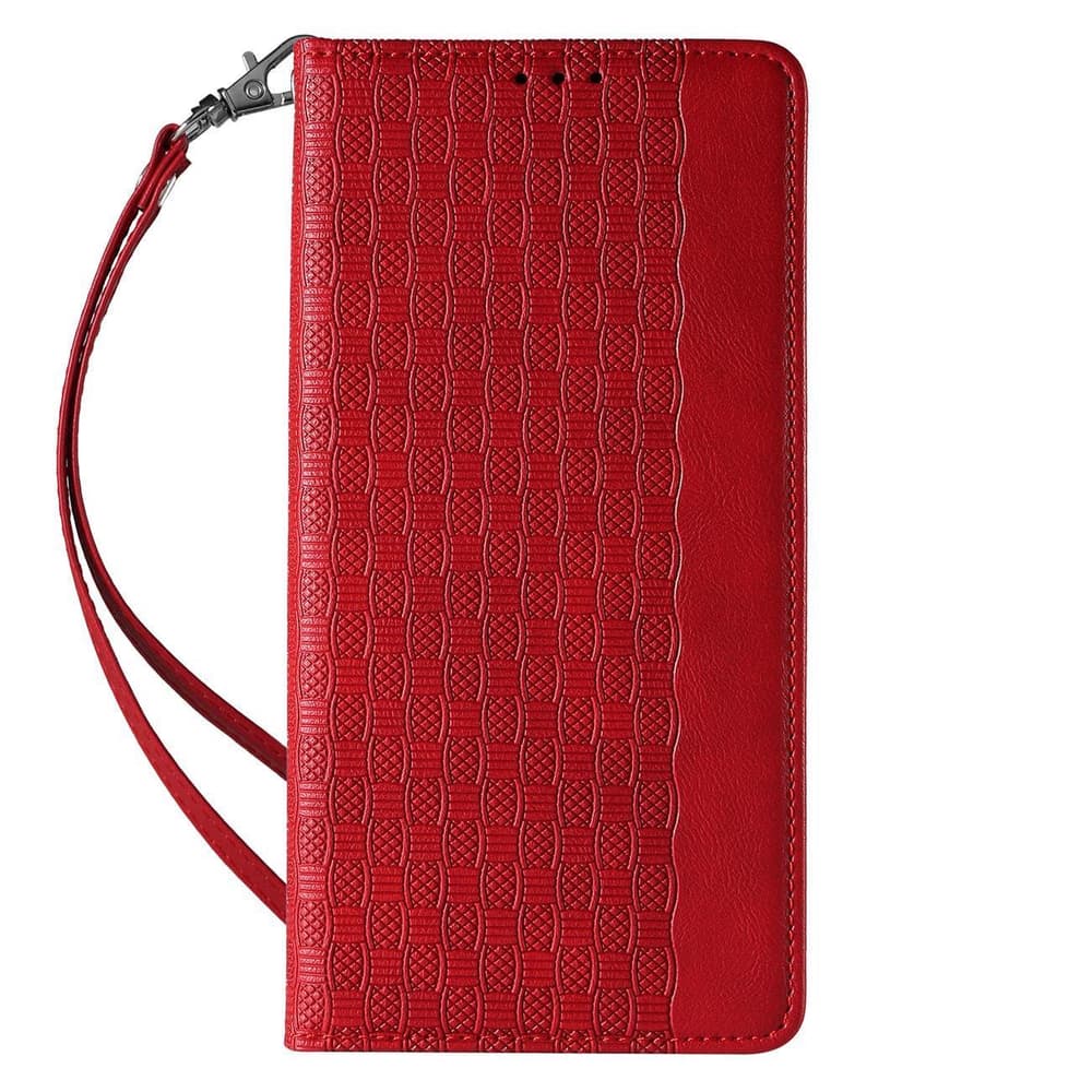 Hurtel Magnet Strap ovitek z denarnico in oporo za iPhone 14 Pro, rdeč 4