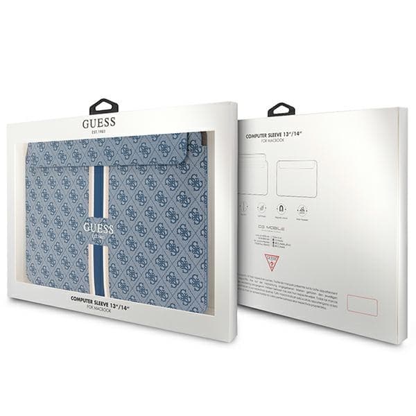 Etui Guess 4G Printed Stripes za 14" prenosnik - modra 4
