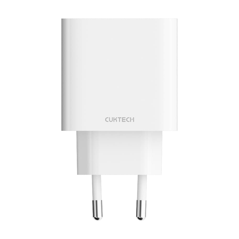 Cuktech A19 30W USB-A + USB-C stenski polnilnik - bela