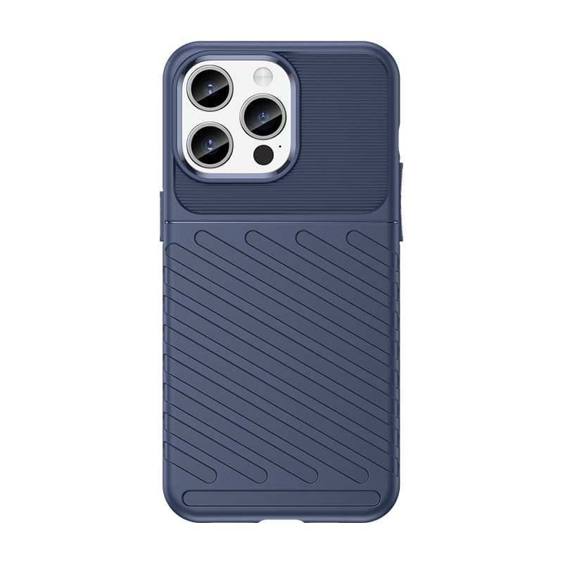 Oklepljen ovitek za iPhone 15 Pro Max Hurtel Thunder Case - moder