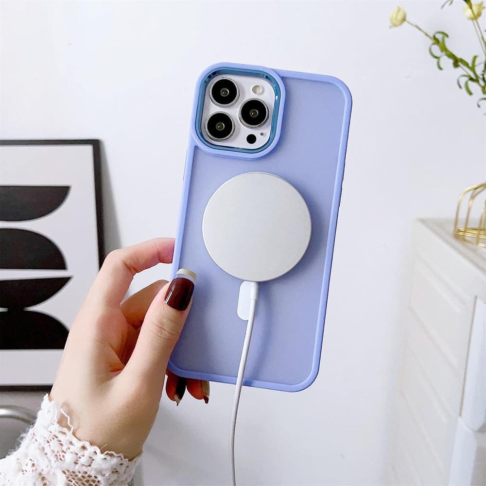 Ovitek Hurtel Magnetic Color Matte s MagSafe za iPhone 15 Plus - zelen 5