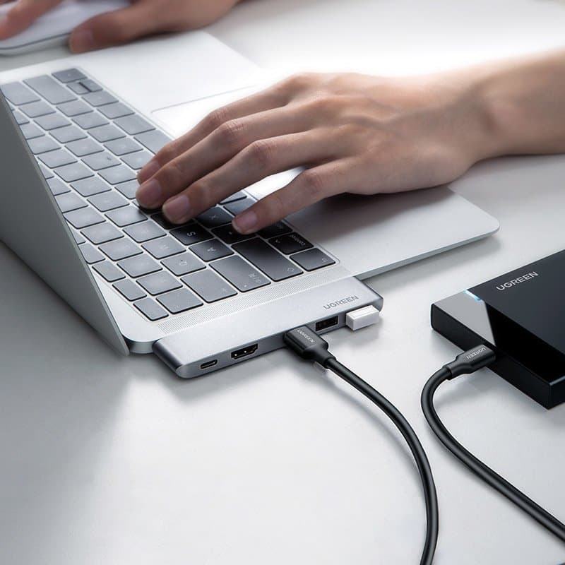 Ugreen HUB 60559 2x USB-C / HDMI / 3x USB 3.0 za MacBook - siv 7