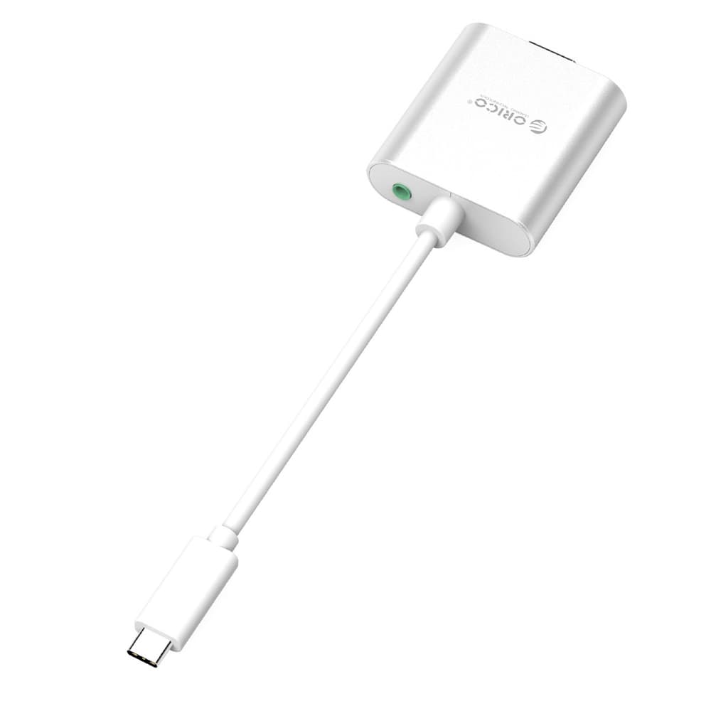Orico PTAV adapter USB-C na VGA + 3.5mm audio, 0.15m - srebrna 2