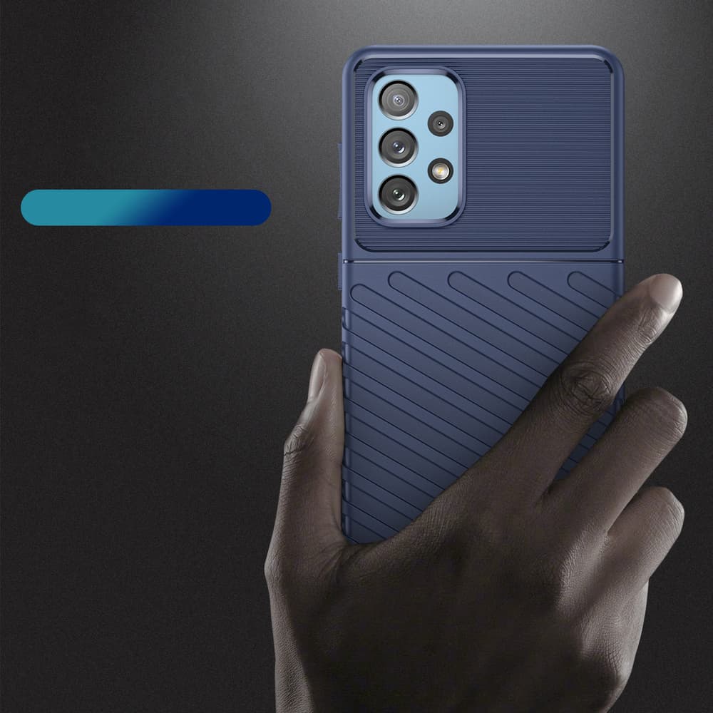 Hurtel Thunder Case prožno oklepno ovitka za Samsung Galaxy A73 modra 3