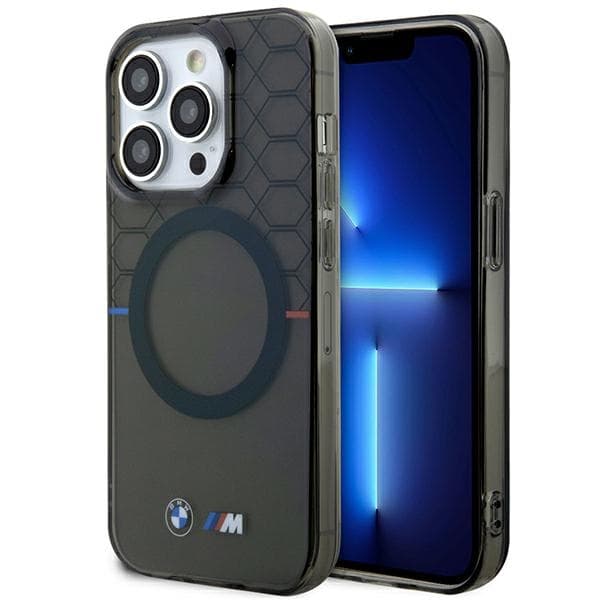 Ovitek BMW Pattern MagSafe za iPhone 14 Pro 6.1" siv