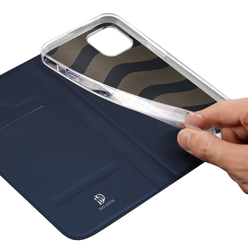 Dux Ducis Skin Pro denarnica ovitek za iPhone 15 Plus - Modra 7