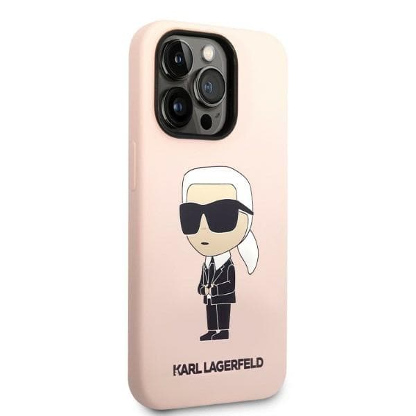 Karl Lagerfeld Silicone Ikonik etui za iPhone 14 Pro 6.1" roza 4