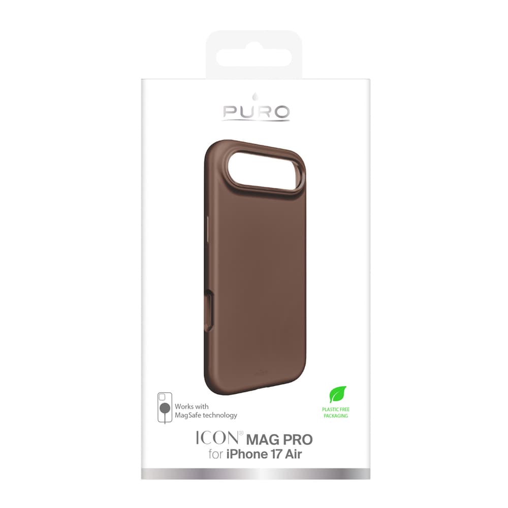 Puro Icon Mag Pro ovitek za iPhone 17 Air, rjav 2