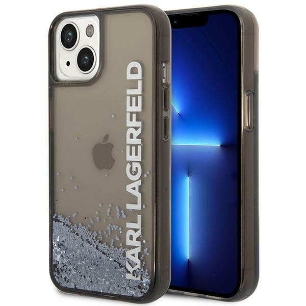 Karl Lagerfeld Liquid Glitter Elong ovitek za iPhone 14 Plus 6.7" - črn