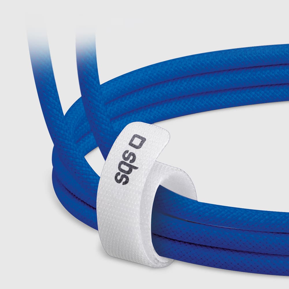 SBS TECABLETISSUETCCB USB-C v USB-C, 1,5m, 60W, pleten kabel - modri 5