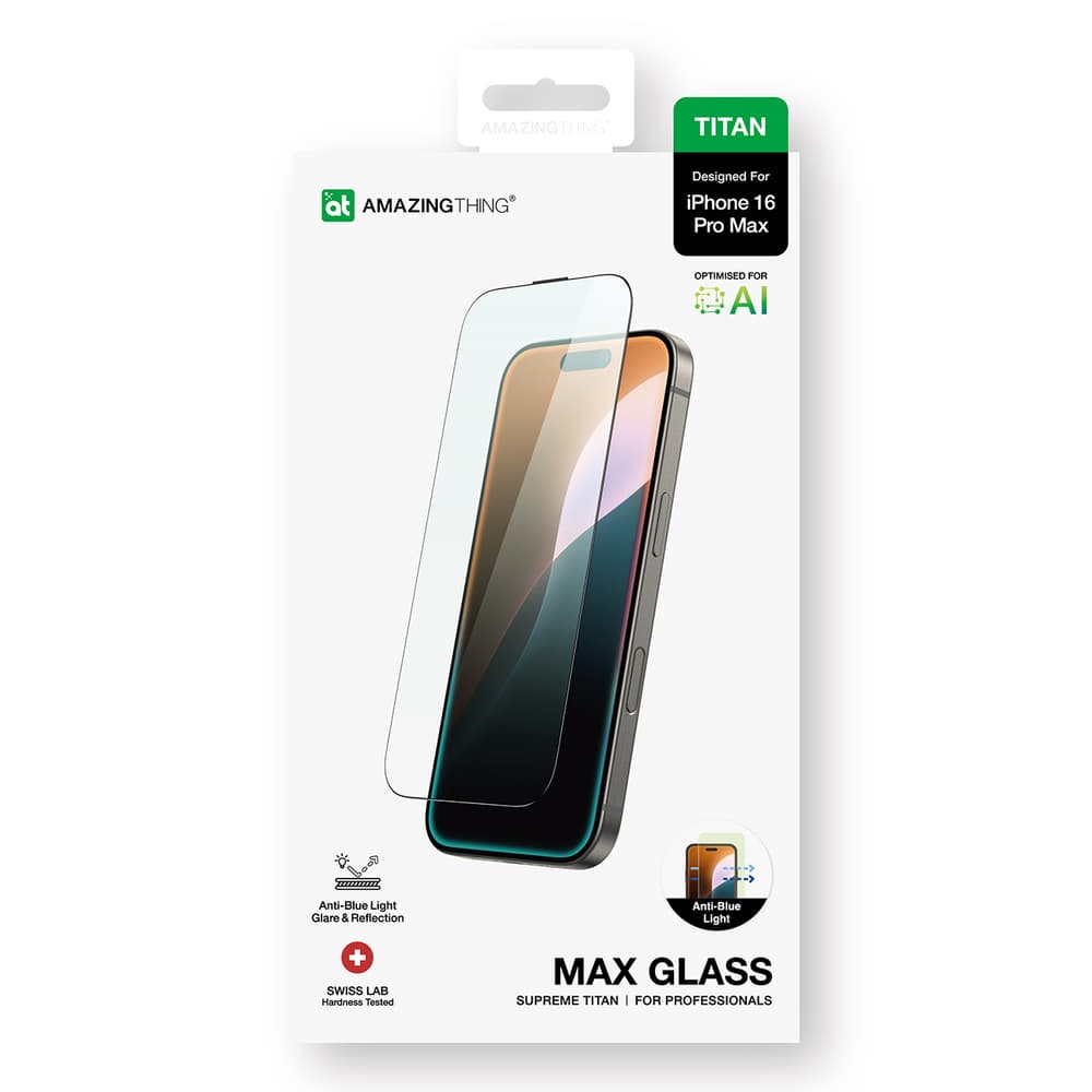AmazingThing Titan Max kaljeno steklo za iPhone 16 Pro Max 5