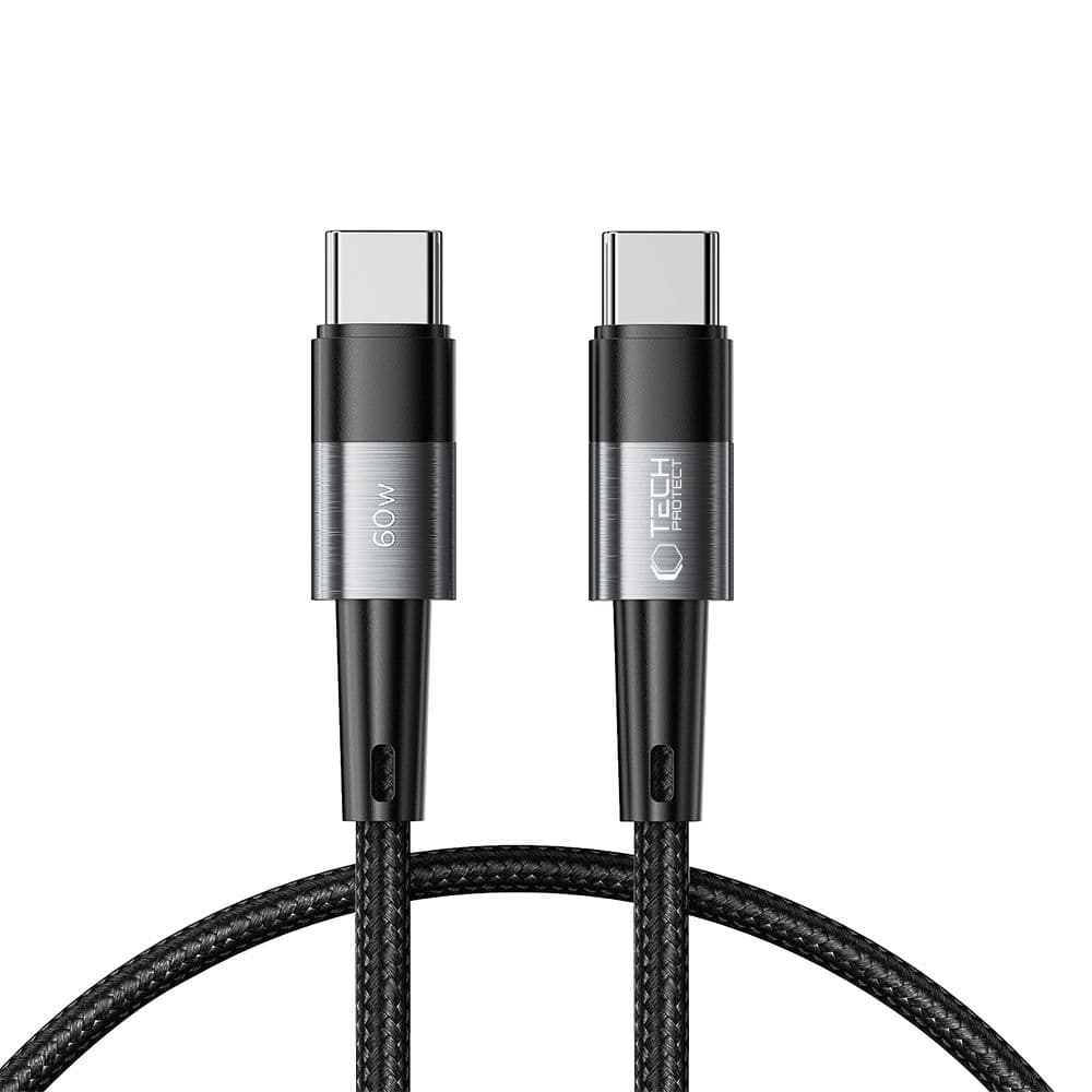 Polnilni kabel Tech-Protect UltraBoost USB-C/USB-C PD 60W 0,25m - siv