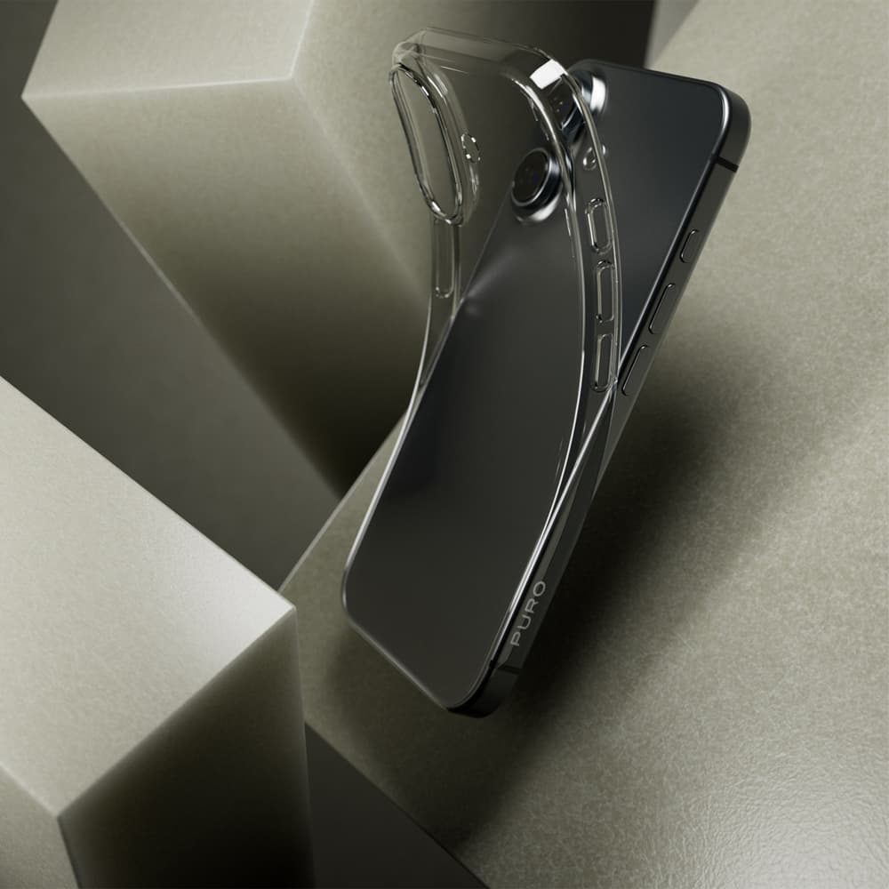 Puro 03 Nude ovitek za iPhone 16 (prozoren) 2