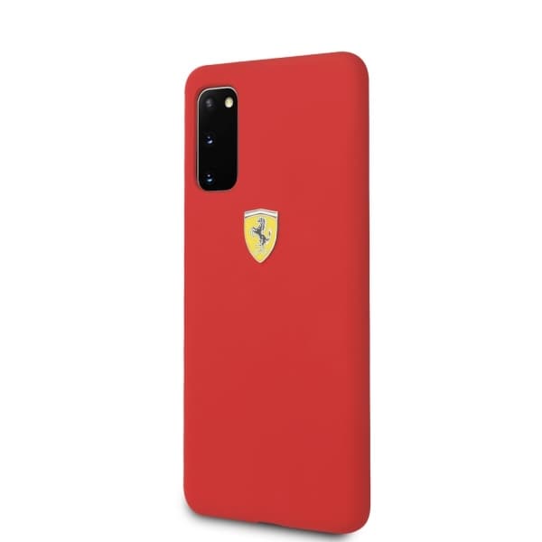 Ferrari Silikonska ovitek za Samsung Galaxy S20 - Rdeča 2