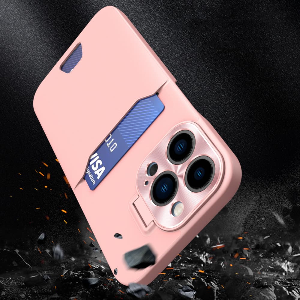 Hurtel ovitek z oporo za iPhone 14 Pro, roza 3