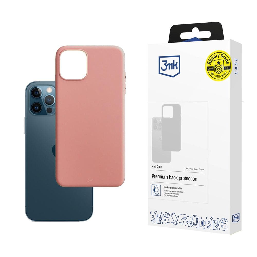 3mk Matt Case prevleka za iPhone 12/12 Pro - roza (lychee)