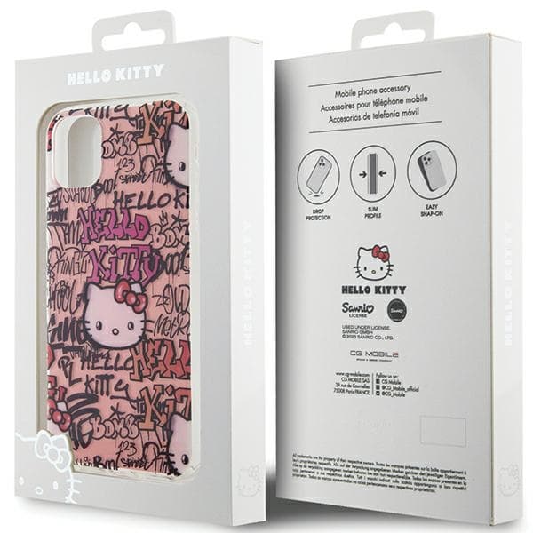 Hello Kitty IML Tags Graffiti ovitek za iPhone 11 / Xr - roza 8