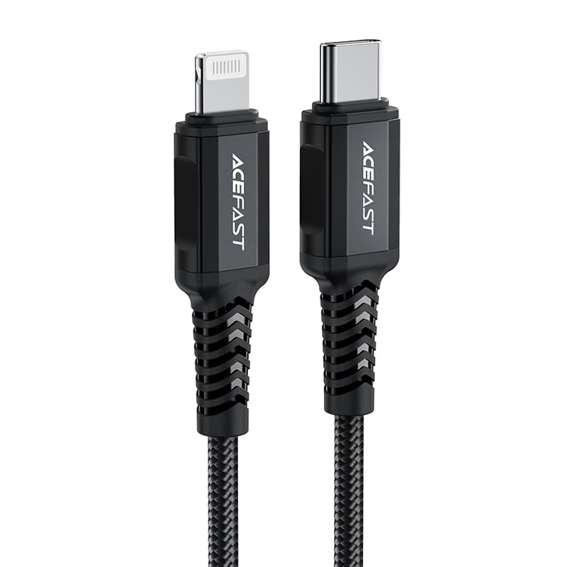 Acefast C4-01 Lightning - USB-C PD kabel 30W 3A 1.8m (MFI) - črn 8